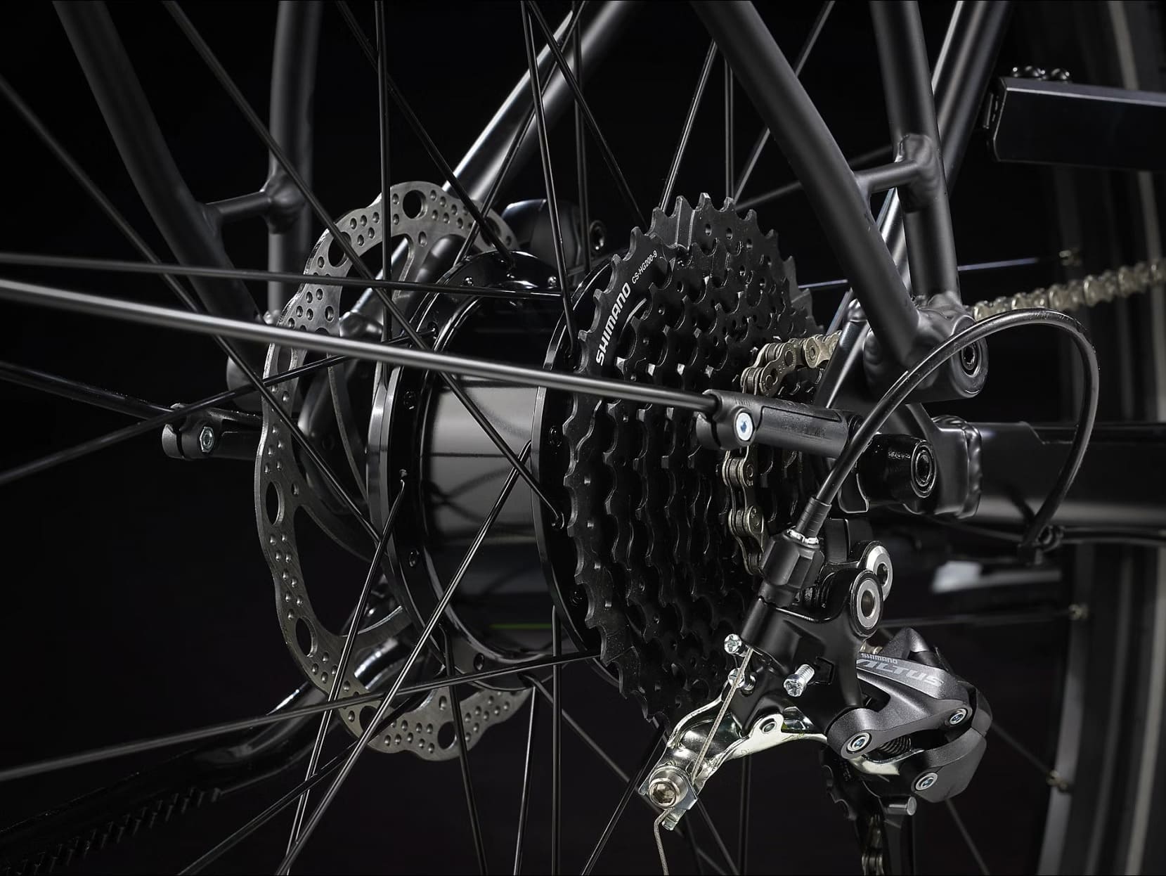 Trek FX+ 2 Shimano Altus 9V 250 Wh 700 mm Noir 2023
