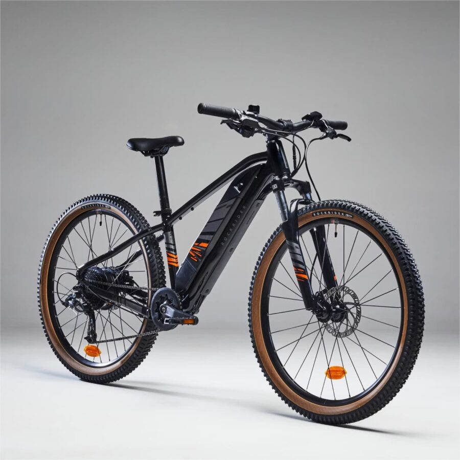 VTT Electrique Semi-rigide Rockrider E ST 500 26" 9-12 ans Noir