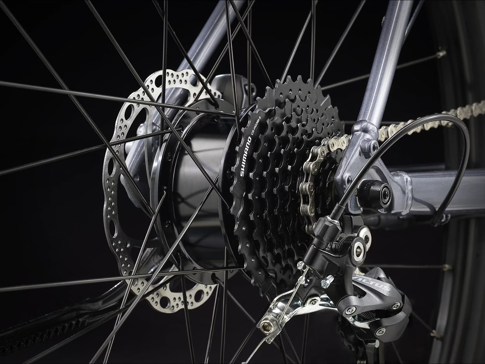 Trek Dual Sport+ 2 Shimano Altus 9V 250 Wh 650 mm Gris 2023