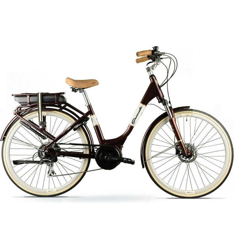 Vélo de Ville Électrique Granville E-Premium Shimano Acera 8V 300 Wh 700 mm Ivoire 2022