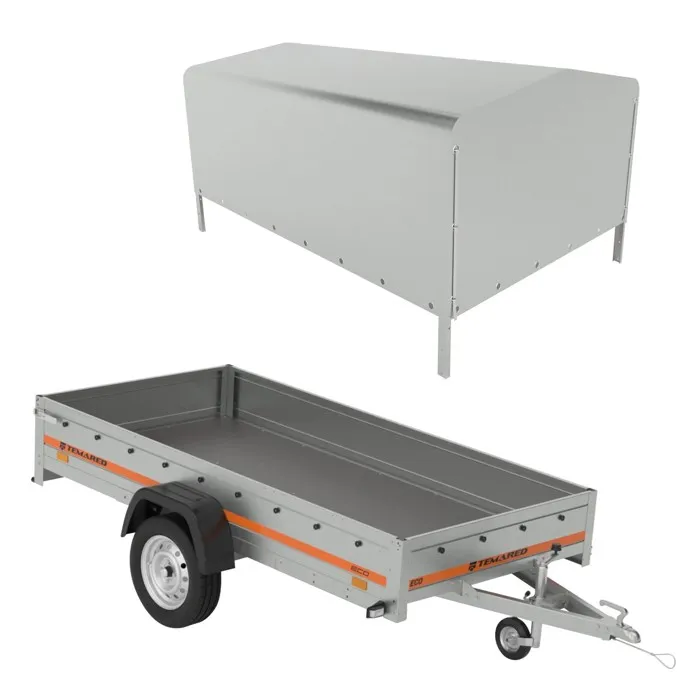 Remorque TEMA simple essieu 264x126 cm